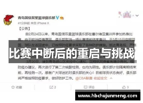 比赛中断后的重启与挑战